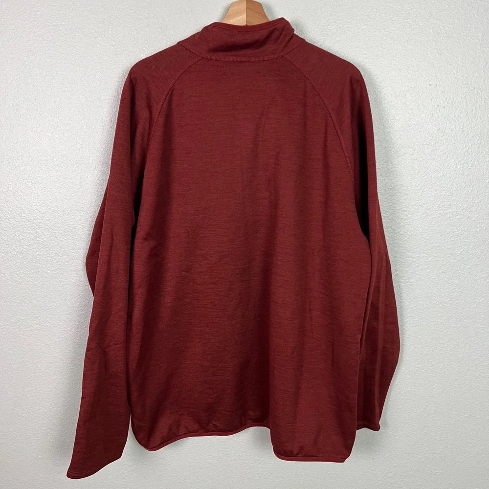 The North Face Canyonlands 1/2 Zip Fleece Top Mens XXL Red Heathered Long Sleeve